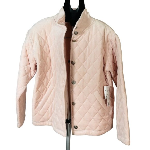 CHAUS Women’s Jacket Size Small Ice Pink Soft Thick Quilt Coat - Picture 3 of 14